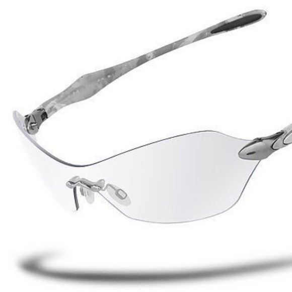 Early 2000 Oakley Dartboard White Camo Titanium Clear sunglasses - Picture 12 of 12